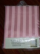 JACQUARD-STRIPED-SHOWER-CURTAIN-PALE-PINK-INCLUDES-12-HOOKS-NEW-180-cm-X-180-cm-COMMERCIAL-GRADE